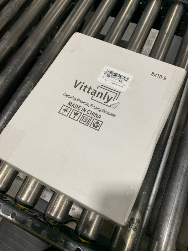 Photo 1 of  Vittanly 8x10 Picture Frames Set of 9, Shatter Resistant Plexiglass, Display 5x7 Pictures with Mat or 8x10 without Mat, Photo Frames for Wall or Tabletop, Engineered Wood, Black 