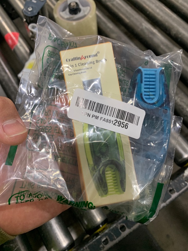 Photo 1 of 4 in 1 Cup Lid Gap Cleaning Brush Set 2 Pcs - Multifunctional Bottle Cleaning Brush Tools for Home Kitchen and Travel Cleaning | Portable Silicone Cup Lid Cleaner in 2 Colors