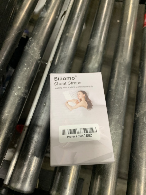 Photo 1 of Bed Sheet Fasteners Straps - 2 Way Adjustable Crisscross Sheet Corner Holder Straps Clips Gripper Elastic Sheet Band Suspenders Fasteners(2 Set/4Pcs, White)