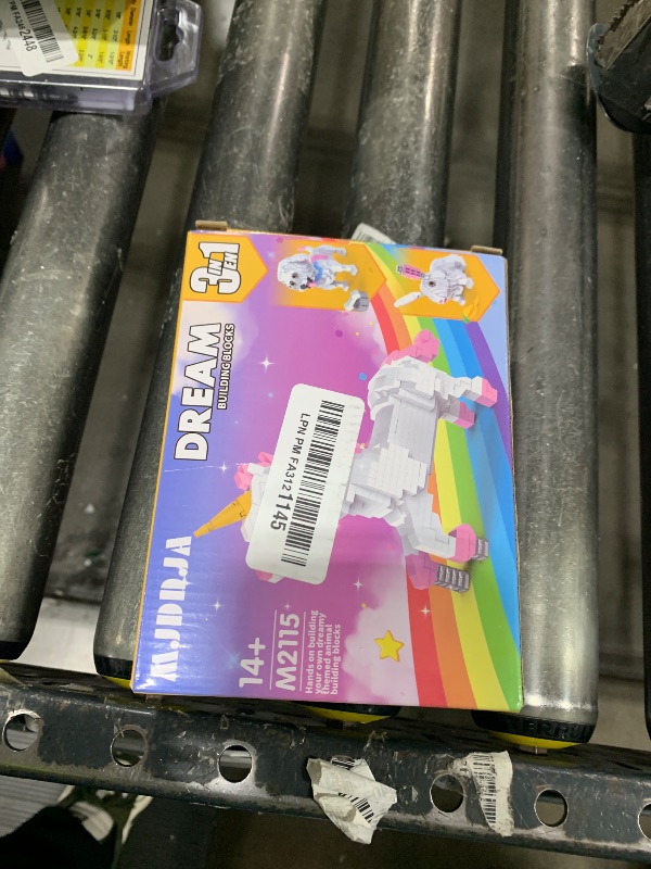 Photo 1 of  3 in 1 Micro Mini Cute Unicorn Building Toy for Kids,Bunny Animal Building Blocks,Transforms from Unicorn to Dog to Bunny, Unicorn Toys for Girls Boys 6 7 8 9 10+,Birthday Easter Day Gift 