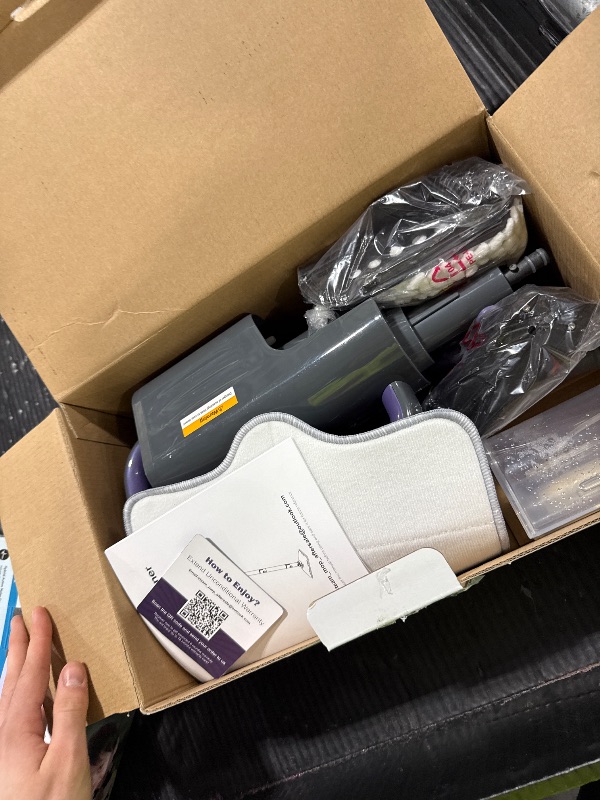 Photo 1 of Gatlei Steam Mop, Steam Cleaner with Large-Capacity Water Tank, 2 Washable Pads, 23FT Power Cable floor steamer, Detachable Steam Mops for Floor Cleaning (Purple)