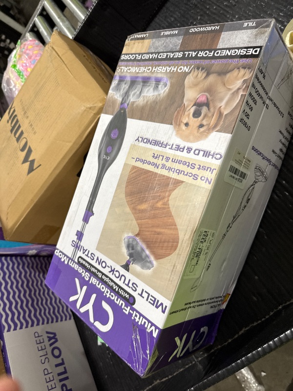 Photo 1 of CYK Steam Mops for Floor Cleaning, 12 in 1 Handheld Steam Cleaner for Home, Floor Steamer for Hardwood Floors and Tile(Purple-grey)