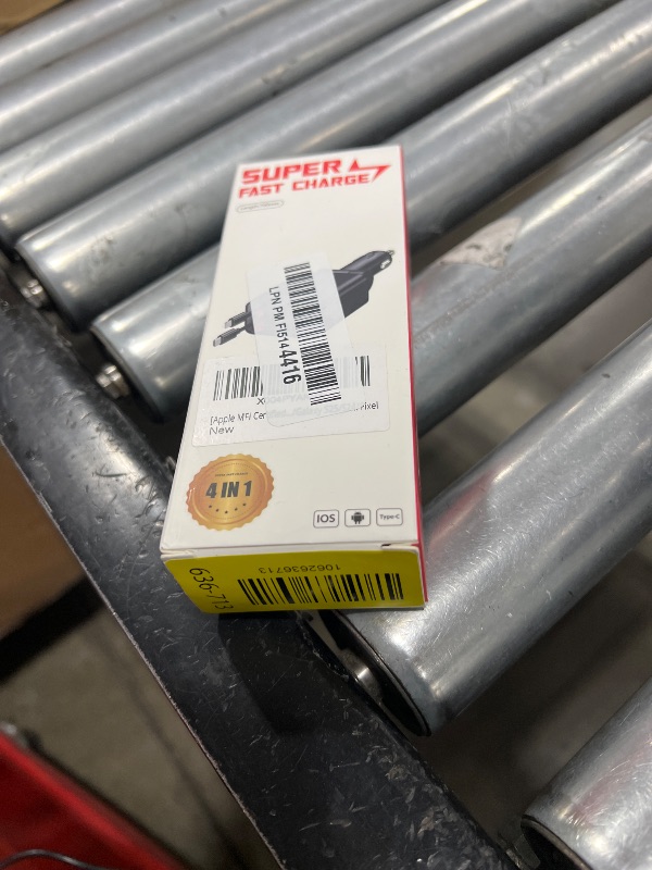 Photo 1 of [Apple MFi Certified] Retractable Car Charger USB C, Braveridge 120W USB C Car Charger 4 in 1 PD/QC Type C Fast Charge Cigarette Lighter Adapter for iPhone 17/17 Pro Max/16 Pro/15/Galaxy S25/S24/Pixel