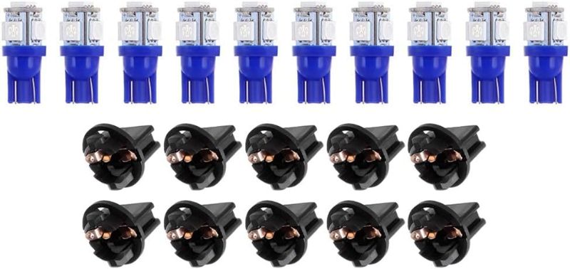 Photo 1 of 
cciyu 10 Pack Blue T10 5-5050-SMD PC194 LED Bulb Instrument Panel Cluster Dash Light Twist Lock Socket Fit 2000-2002 For Honda Accord