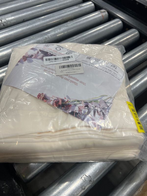 Photo 1 of 10x10ft Wrinkle Free Ivory Backdrop Curtain for Parties Soft Fabric Drapes Wedding Ivory Curtain Backdrop for Birthday Party Decorations Background for Photography 5x10ft,2 Panels