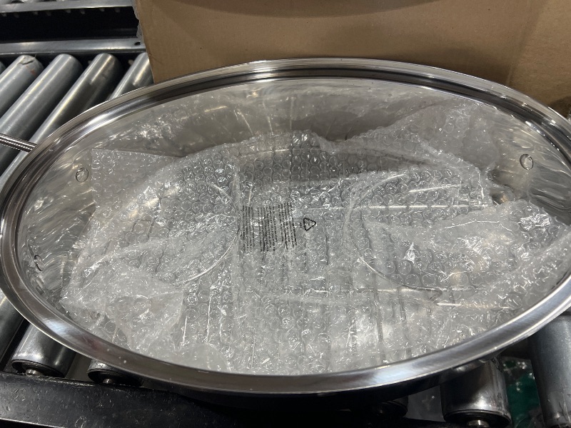 Photo 1 of Large Turkey Roaster with Rack and Lid Stainless Steel Lasagna Pan Fish Steamer for Ham Chicken Meat Roasts Casseroles & Vegetables, Induction Safe (Extra large)