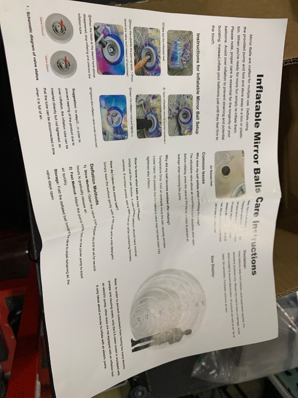 Photo 1 of inflatable mirror ball 2 PCS 