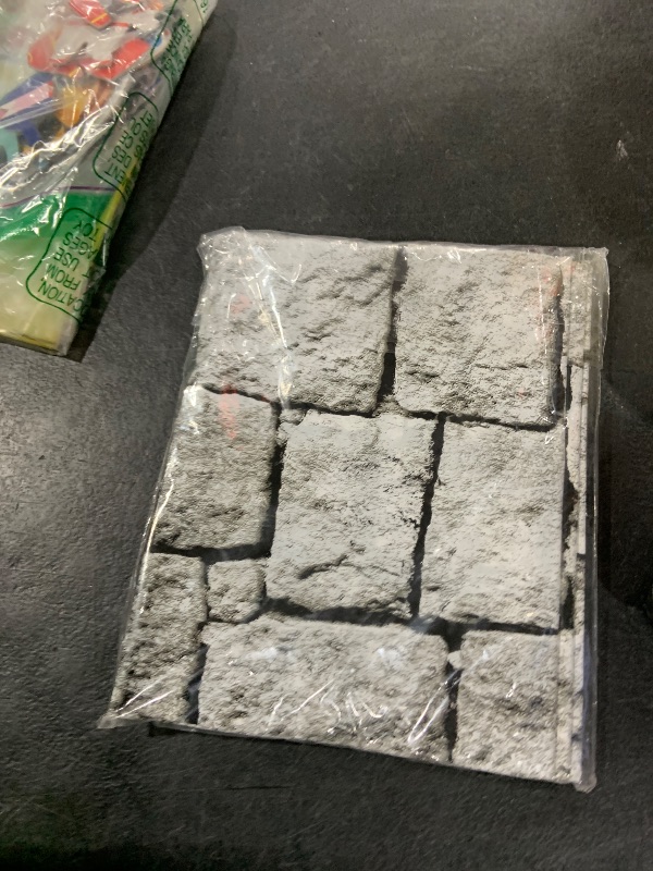 Photo 1 of 12 Stone Wall Tablecloths, Cobblestone & Rectangular Brick Designs, Stone Printed Table Cover, 51 x 86 Inch - Perfect for Medieval Castle, Knight & Halloween Party Supplies