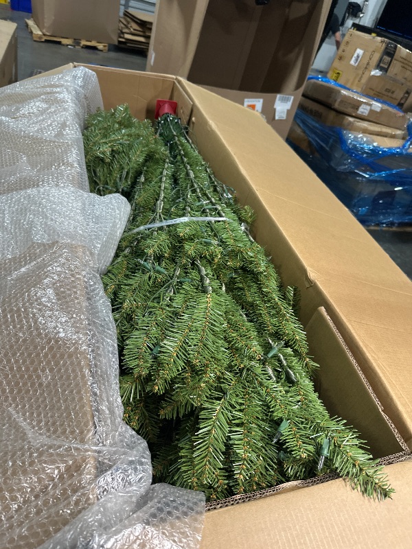 Photo 1 of *****MISSING PARTS***FOR SALE FOR PARTS***
National Tree Company 12 ft Pre-Lit Dunhill Fir Artificial Christmas Tree, 1,500 Clear Lights, 7,794 Tips, Includes Stand, Green