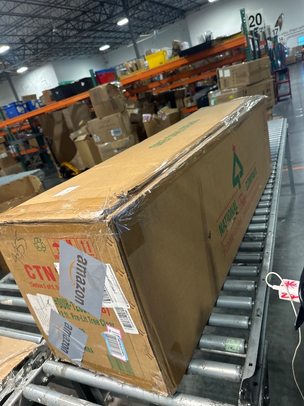 Photo 1 of *****MISSING PARTS***FOR SALE FOR PARTS***
National Tree Company 12 ft Pre-Lit Dunhill Fir Artificial Christmas Tree, 1,500 Clear Lights, 7,794 Tips, Includes Stand, Green