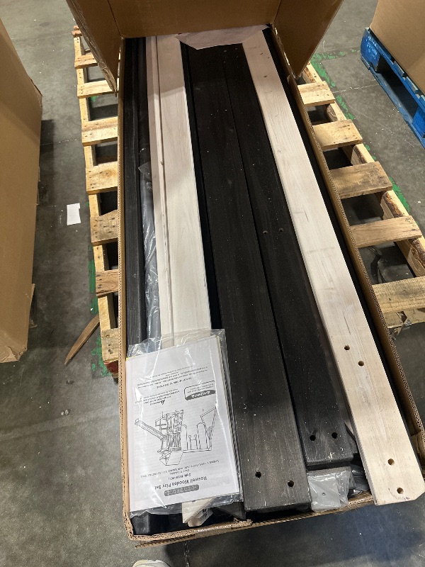 Photo 1 of ****THE SET IS NOT COMPLETE / MISSING PIECES AND IT IS UNKNOWN WHICH PART OF THE SET IS MISSING.*******
Sportspower Roswell Wooden Swing Set: Play Fort, Bench with Table, Sandbox, Trapeze, and 8' Slide - Black, Green and White