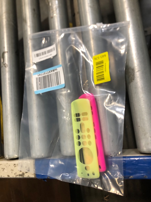 Photo 1 of (2 Pack) Fire Stick Remote Cover 3rd Gen with Alexa Voice Remote,Fire TV Remote Cover Glow in The Dark, Anti Slip Shockproof Silicone Protective Case with Lanyard(Glow Yellow&Not Glow Rose Red)