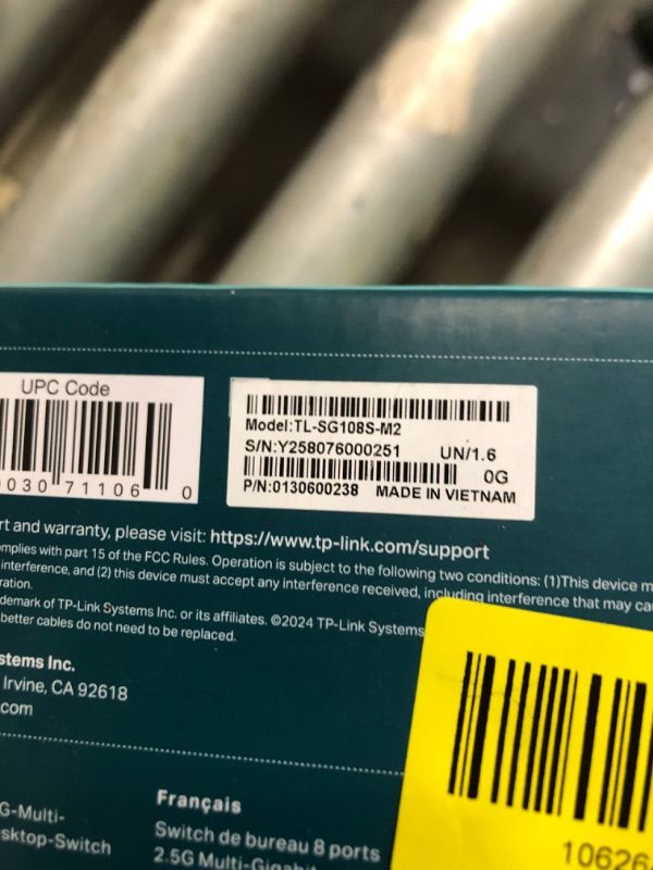 Photo 1 of ***FABRIC SEALED***TP-Link TL-SG108S-M2 | 8-Port Multi-Gigabit 2.5G Ethernet Switch | Unmanaged Network Switch | Ethernet Splitter | Plug & Play | Desktop/Wall Mount | Silent Operation