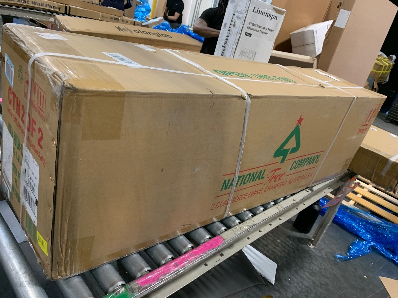 Photo 1 of ***FACTORY SEALED***** National Tree Company 12 ft Pre-Lit Dunhill Fir Artificial Christmas Tree, 1,500 Clear Lights, 7,794 Tips, Includes Stand, Green