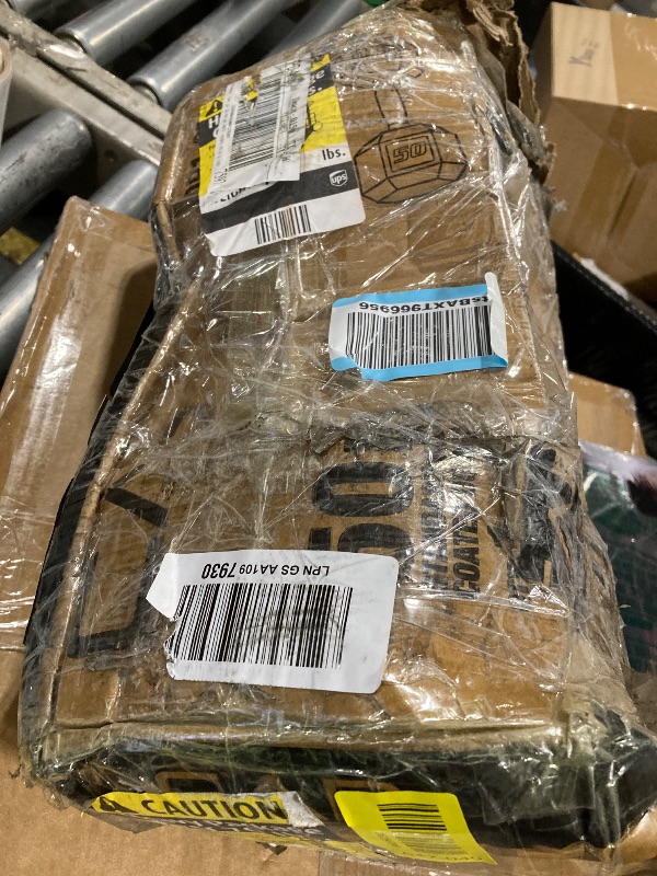 Photo 1 of **only one**CAP Barbell 50 LB Rubber Coated Hex Dumbbell Hand Weight - Pair | Chrome Handle