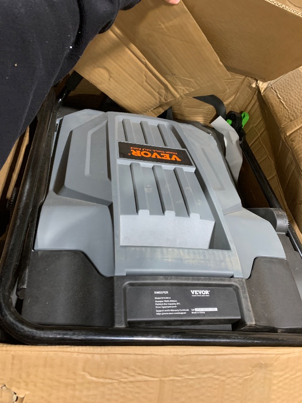 Photo 1 of **SIMILAR ITEM*** VEVOR Walk-Behind Hand Push Floor Sweeper, 25.6" Sweeping Width Floor Sweeper Manual Non-Electric, 5-Gallon Waste Container, Angle & Height Adjustable Folding Handle for Walkway, Yard, Garage, Patio