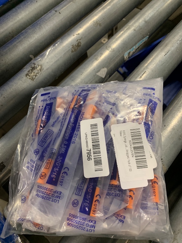 Photo 1 of 0.5ML Syringe, Lab Supplies Syringes 31G 5/16 Inch, Individually Wrapped, Pack of 100