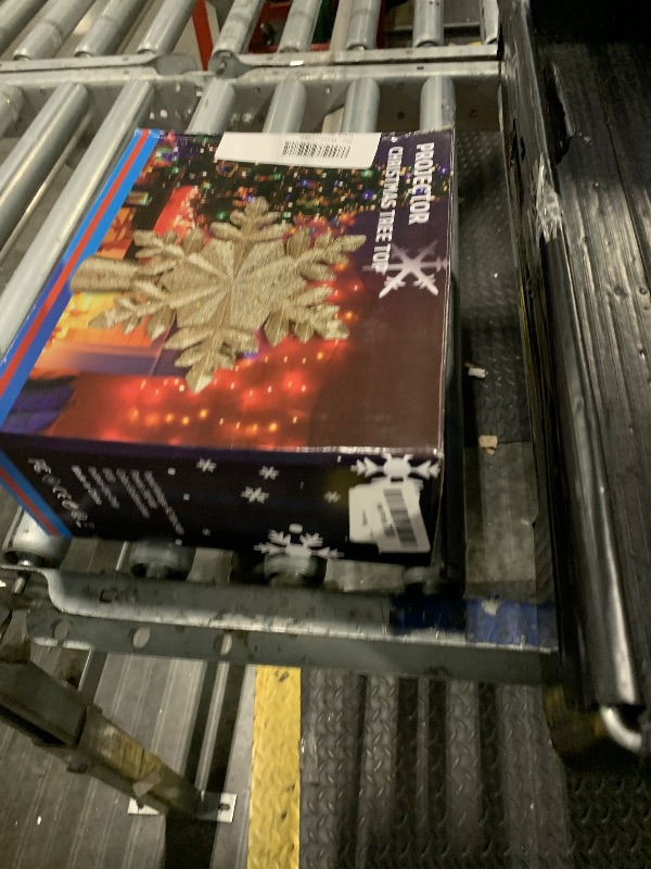 Photo 1 of [6 Patterns] 9.05 inch Christmas Tree Topper Projector Snowflake with 6 Patterns Gold Snowflake Projector Tree Topper Plug in for Indoor Office Xmas New Year Holiday (Gold,3m Cable)