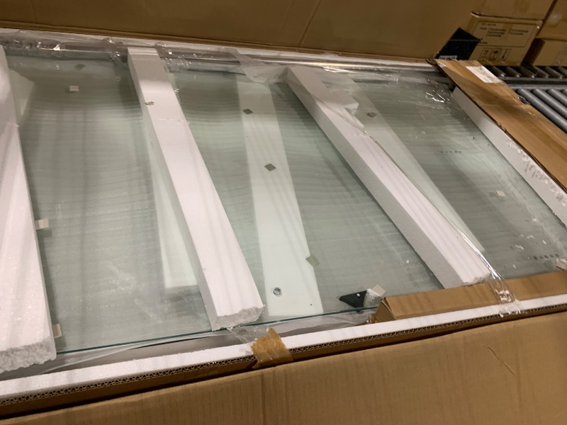 Photo 1 of ** missing hardware*** Frameless Tub Shower Door 56"-60" W X 59" H,Shower Doors for Bathtub,Sliding Door with 5/16" (8mm) Clear Tempered Glass,Silent Soft-Close Design,Stainless Steel Hardware,Sturdy Bathroom Door,Silver