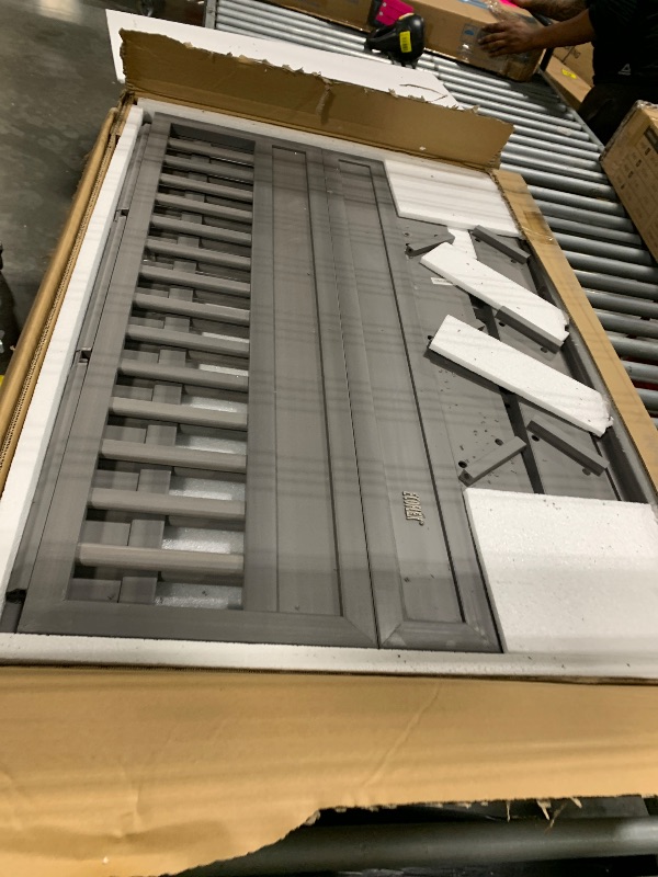 Photo 1 of *** PARTIAL SET BOX 1 OF 2 *** New Age Pet ECOFLEX Aspen Dog Bunk Bed in Grey, Memory Foam Cushions, Wide Stairs, Non Toxic, Easy Assembly