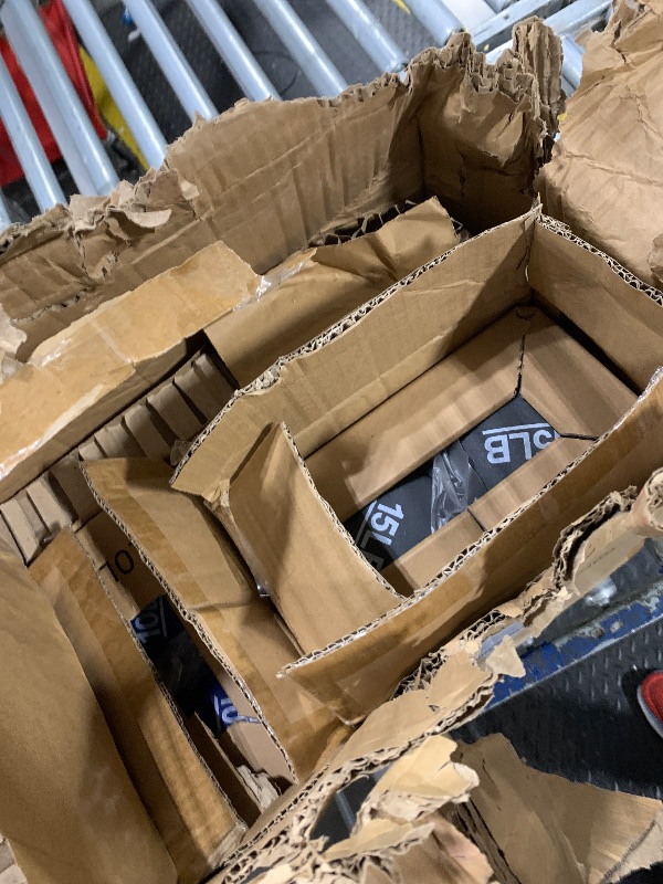 Photo 1 of ** MISSING 5 LBS** Amazon Basics Neoprene Dumbbell Hand Weights, Rack with 3 Pairs (5, 10, and 15 Pounds), Green/Blue/Grey