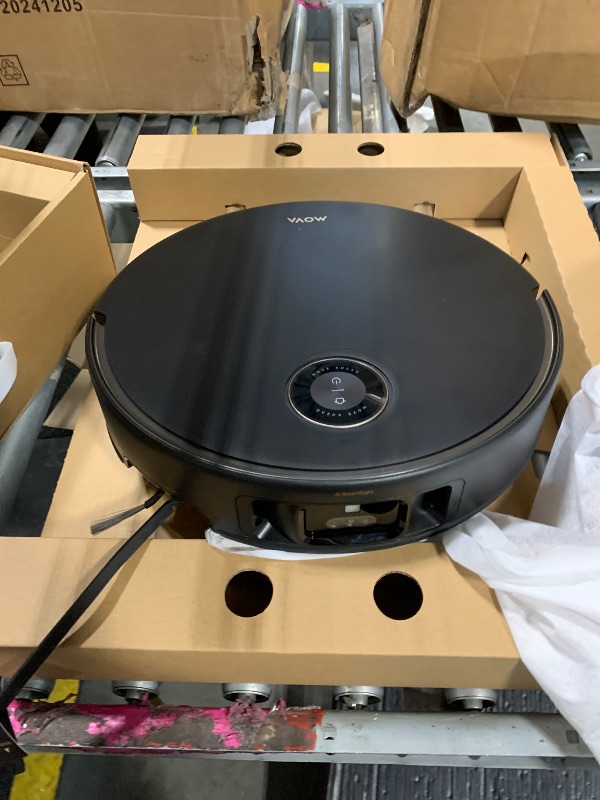 Photo 1 of ***SELLING FOR PARTS*** ***NONFUNCTIONAL*** Mova V50 Ultra Complete Robot Vacuum and Mop Self-Cleaning, 24,000 Pa Suction, Liftable Navigation with Obstacle Overcoming and Warm Water Mopping with DuoSolution System Designed for Pets, Black