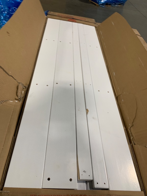 Photo 1 of *** SCRTACHES ON TWO PIECES OF WOOD *** BRING TRUCK ITEM IS A 5 BOX SET ON A PALLET *** Backyard Discovery Willow 9' x 6' White Cedar Wood and Polycarbonate Walk-in Greenhouse Kit with Exhaust Fan, Windows, Hose Hook-Ups, PowerPort, Staging Shelves for Ye