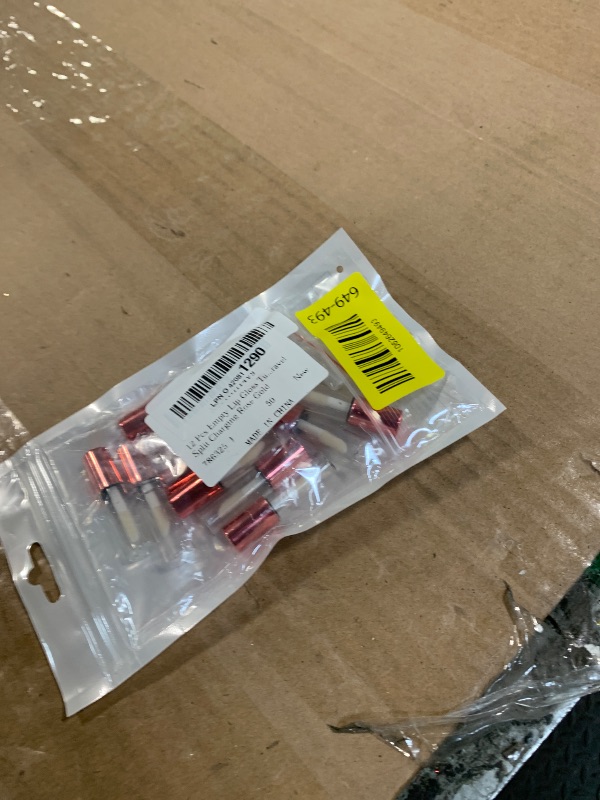 Photo 1 of *MISSING PARTS UNKNOWN*
12 Pcs Empty Lip Gloss Tubes 1.2ml Clear Mini Refillable Lip Balm Bottles with Rubber Inserts and Brush Mini Makeup Containers for Samples Lips Balms DIY Makeup Travel Split Charging Rose Gold