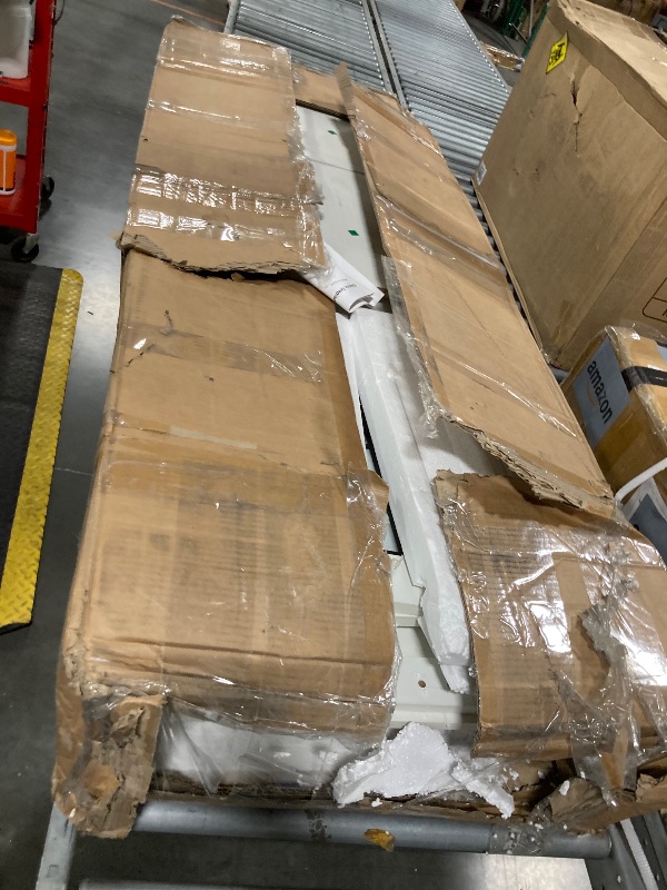 Photo 1 of **ASSEMBLY INSTRUCTIONS INCLUDED** GarveeTech 59'' Fireplace TV Stand, Entertainment Center with 24'' Fireplace, TV Console Cabinet with 2 Cabinet Door, Electric Fireplace Heater with Frame and LED Light Colors, White