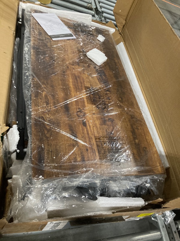 Photo 1 of **ASSEMBLY INSTRUCTIONS INCLUDED** Furologee 66” L Shaped Desk with Power Outlet, Reversible Computer Gaming Desk with File Drawer & 2 Monitor Stands for Home Office with Storage Shelves, Rustic Brown