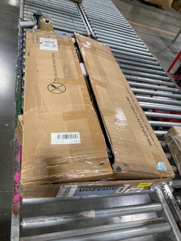 Photo 1 of **ASSEMBLY INSTRUCTIONS INCLUDED** Furologee 66” L Shaped Desk with Power Outlet, Reversible Computer Gaming Desk with File Drawer & 2 Monitor Stands for Home Office with Storage Shelves, Rustic Brown