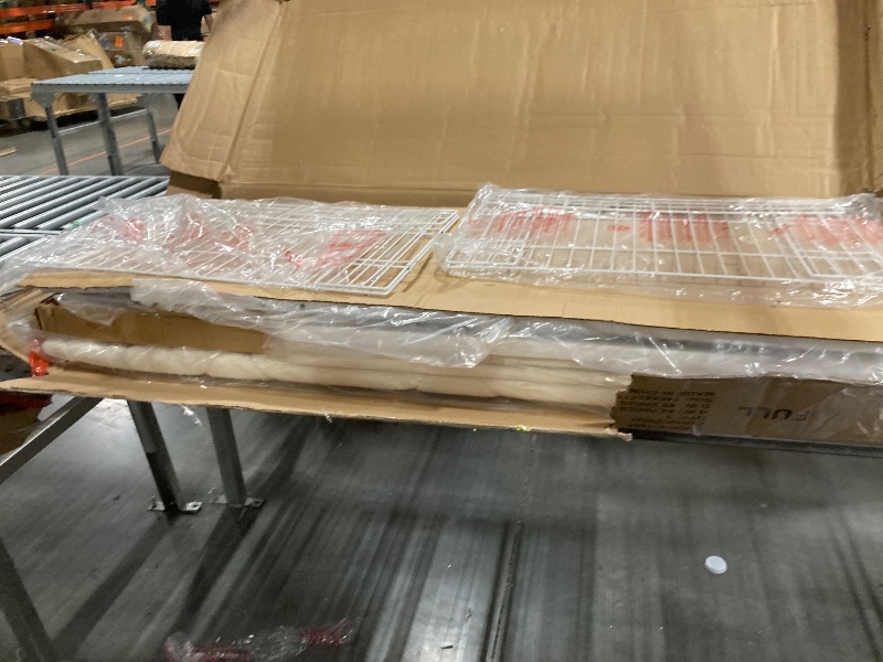 Photo 1 of **ASSEMBLY INSTRUCTIONS INCLUDED** Full Upholstered LED Bed Frame with 2 Storage Drawers and 2-Tier Storage Headboard, Velvet Princess Platform Bed with Charging Station & Bookcase,Heavy Duty Metal Support,No Box Spring Needed,Beige