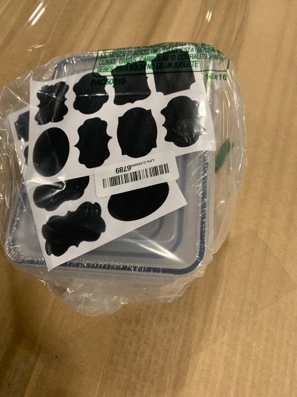 Photo 1 of , Plastic Food Containers for Pantry & Kitchen Storage and Organization, BPA-Free, Leak Proof, Reusable with Labels & Pen