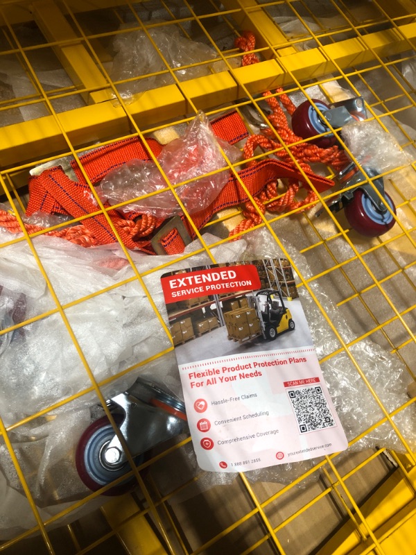 Photo 1 of **SIMILAR**43"x45" Forklift Safety Cage, Collapsible Lift Basket with Lockable Swivel Wheels & Safety Harness Lock, 1400 LBS Capacity for Warehouse Construction Aerial Work