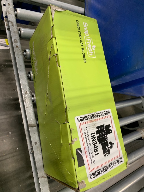 Photo 1 of ***NO BATTERIES***SnapFresh Cordless Leaf Blower - 20V Electric Leaf Blower with 2.0 Ah Battery and Charger - Lightweight 2-Speed Leaf Blower for Lawn Care and Yard/Garden/Patio Cleaning