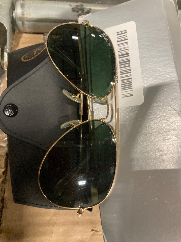 Photo 1 of **DIFERENT MODEL**  Ray-Ban Mens RB2016 Daddy-O Rectangular Sunglasses, Rubber Black/Dark Green, 59 mm