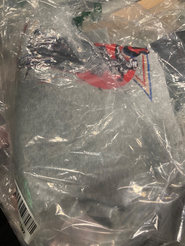 Photo 1 of **GRAY **Retro Vintage Cowboy Riding Horse Western Country Distressed Pullover Hoodie