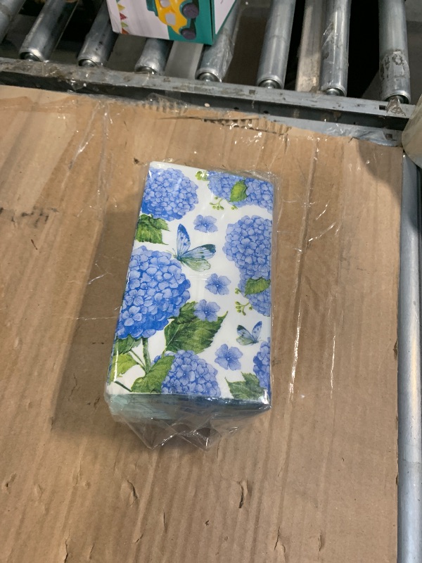 Photo 1 of 100 PCS Hydrangea Paper Napkins, Disposable Bathroom Hand Towels Blue and White Dinner Napkins Blue Floral Guest Napkin Decorative for Kitchen Birthday Baby Shower Wedding Decoration (Hydrangea)