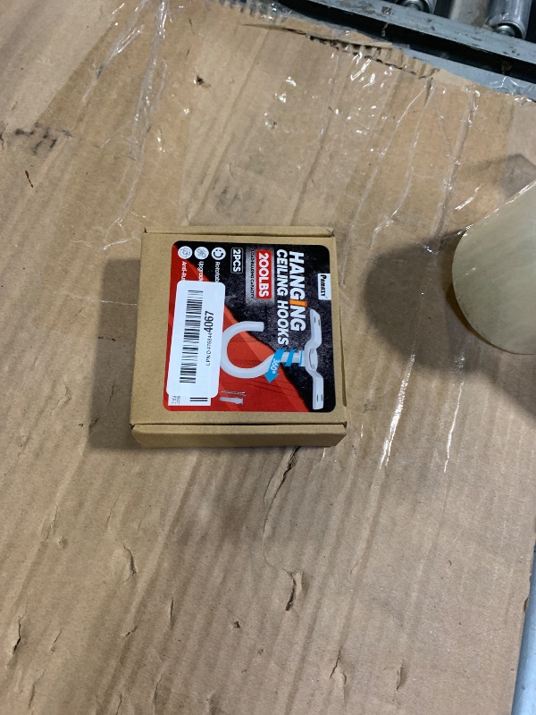 Photo 1 of [UPGRADED] 2Pcs 200LBS Rotatable Ceiling Hooks with 4 Screw Points Base, Wall Mount Metal Hanger White Ceiling Hook for Hanging Plant, Bird Feeder, Lights, Bed Canopy, Wind Chime, Indoor Outdoor Decor