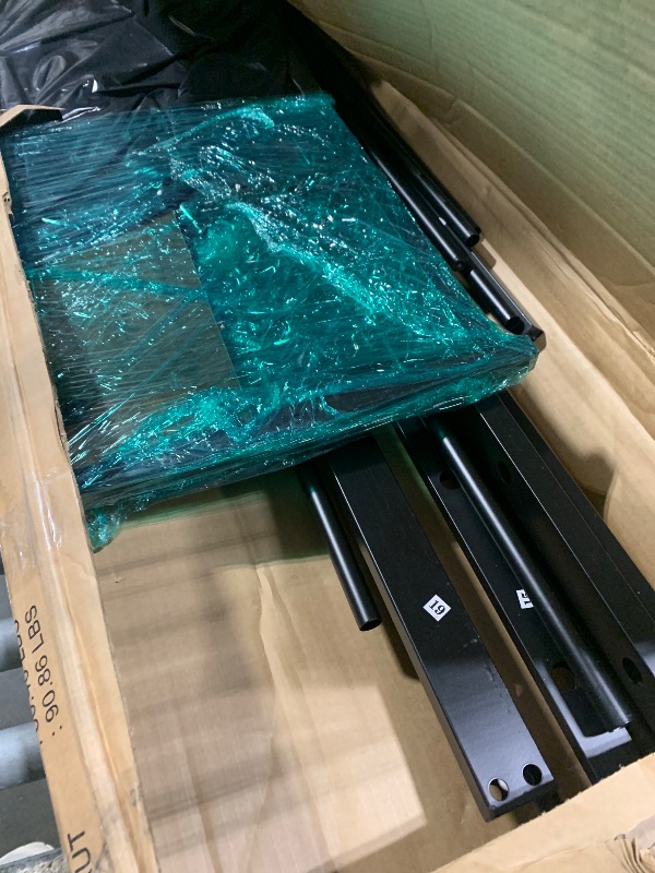 Photo 1 of ** USED** HomSof Full Size Metal Platform Bed Frame with Trundle, USB Ports and Slat Support,No Box Spring Needed Black