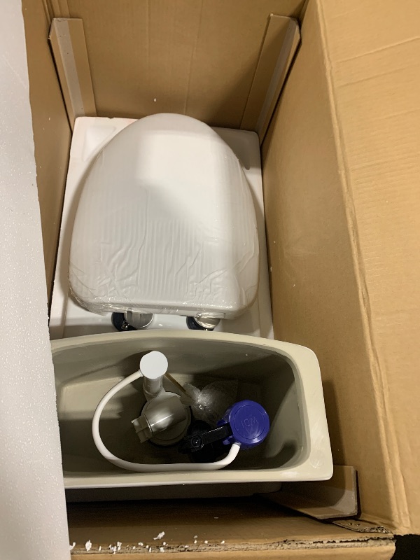 Photo 1 of ** NEW** HOROW One-Piece Elongated Toilet, 1.28 GPF High Efficiency, Easy Cleaning Design, Left-Hand Flush Lever, Soft-Close Seat, Compact Modern Bathroom Toilet, 12'' Rough-In, White Ceramic Bowl