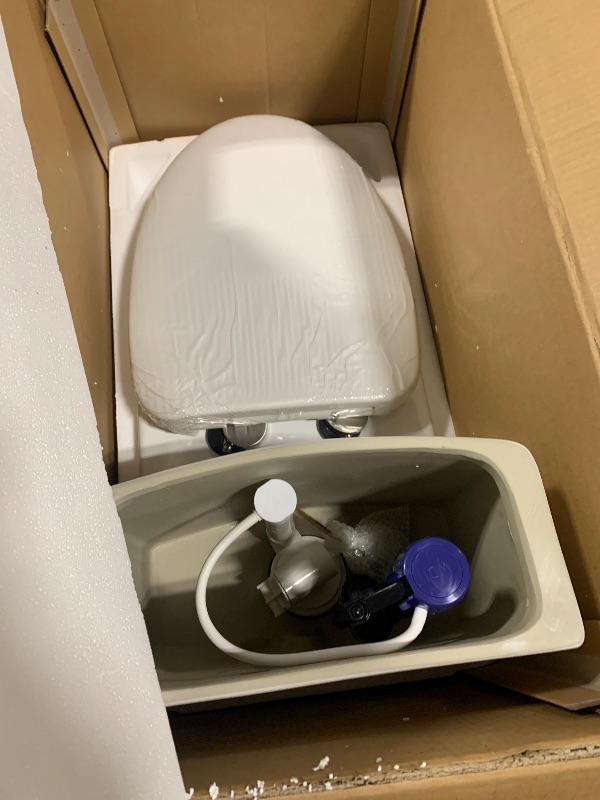 Photo 1 of ** NEW** HOROW One-Piece Elongated Toilet, 1.28 GPF High Efficiency, Easy Cleaning Design, Left-Hand Flush Lever, Soft-Close Seat, Compact Modern Bathroom Toilet, 12'' Rough-In, White Ceramic Bowl