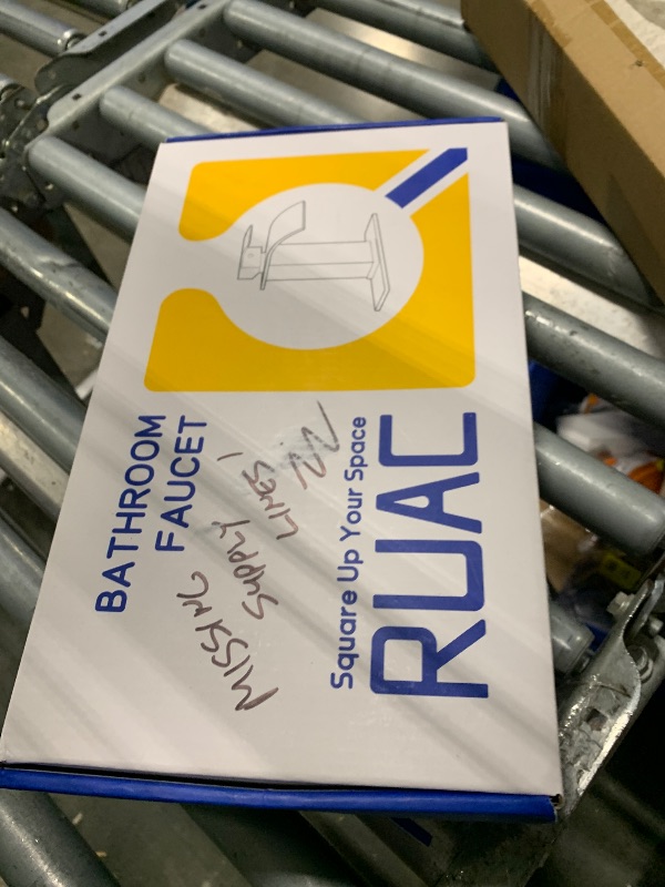 Photo 1 of ** MISSING SUPPLY LINES*RUACQ Vessel Sink Faucet,Tall Waterfall Bathroom Faucets for 1 or 3 Hole,Single Handle with 304 Stainless Steel Lavatory Vanity Faucet with Deck,Pop-up Drain and Supply Hoses (Chrome)