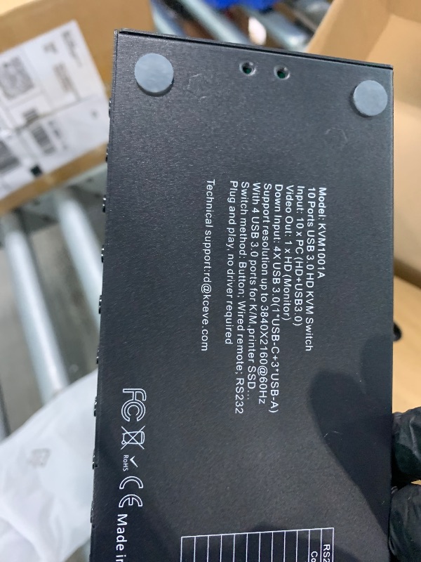 Photo 1 of 10 Port 8 Port KVM Switch HDMI 4K@60Hz EDID Simulation, USB 3.0 HDMI KVM Switch for 10 Computers Share 1 Monitor and 4 USB Devices, KVM Switches with Audio RS232 Wired Remote 12V Power and USB Cable