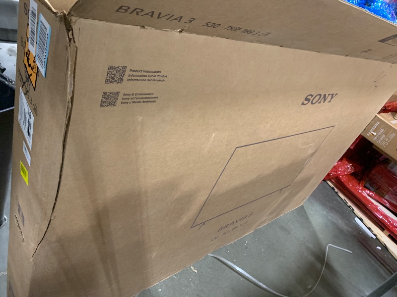 Photo 1 of ** UNTESTED/ MANUAL AND CONTROL INCLUDED** Sony 75-Inch Class 4K Ultra HD BRAVIA 3 LED Smart TV with Google TV, Dolby Vision HDR, and Exclusive Features for PlayStation®5 (K-75S30)