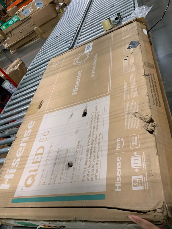 Photo 1 of ** MANUAL AND CONTROL INCLUDED ** Hisense 43" E6 Cinema Series Hi-QLED 4K UHD Smart Fire TV (43E6QF, 2025 Model) - AI Light Sensor, Dolby Vision · Atmos, Voice Remote with Alexa, Motion Rate 120, HDR 10+ Adaptive, Game Mode Plus
