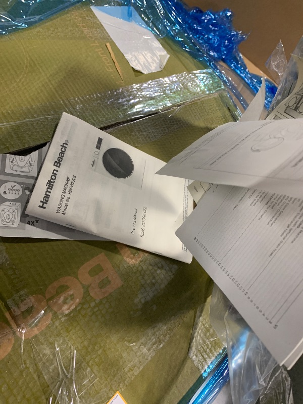 Photo 1 of ****WASHER ONLY**** Hamilton Beach Fullsize 2.2 cu ft Front Load Washer and 4 cu ft Dryer Combo - 24” Wide - includes Stacking Kit and Drawer