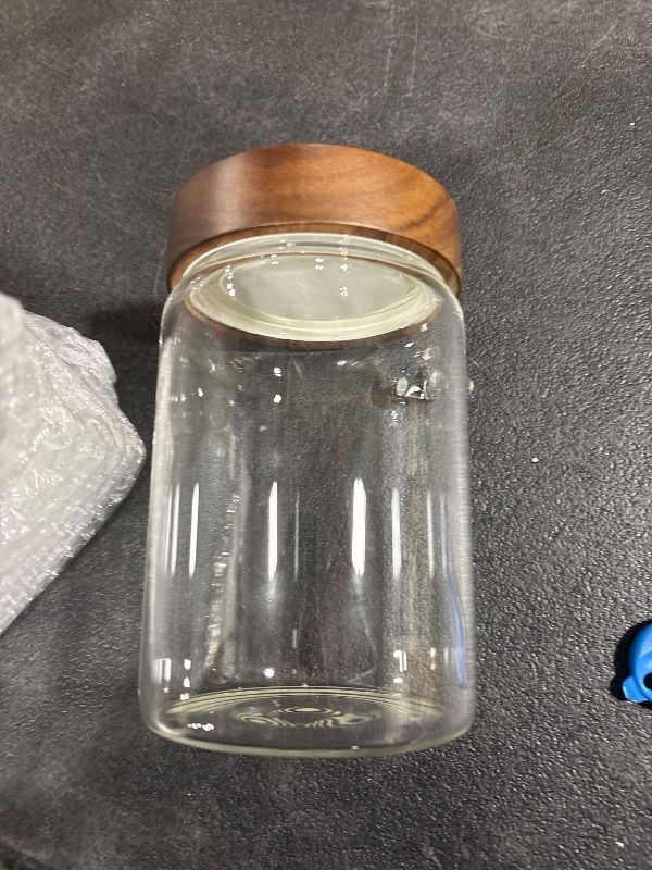 Photo 1 of **MISSING SPOON**
Foyofly Glass Food Storage Jar with Lids Spoon Glass Coffee Canister Borosilicate Glass Food Containers for Ground Coffee Beans Nut Pasta Sugar Candy Spice Rice Tea (900ml/30oz-1 pack-with spoon)