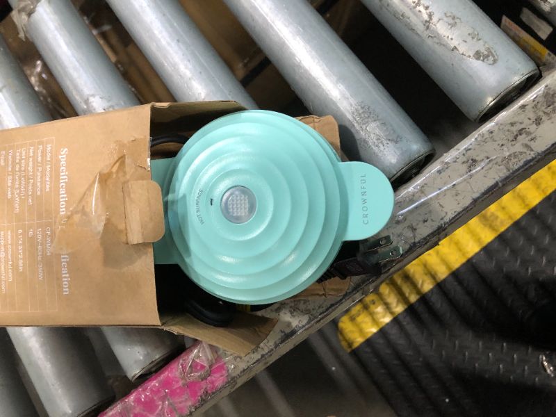 Photo 1 of *UNTESTED*
CROWNFUL Mini Waffle Maker, 4" Chaffle Maker with Compact Design, Easy to Clean, Non-Stick Surface, Recipe Guide Included, Perfect for Breakfast, Dessert, Sandwich, or Other Snacks