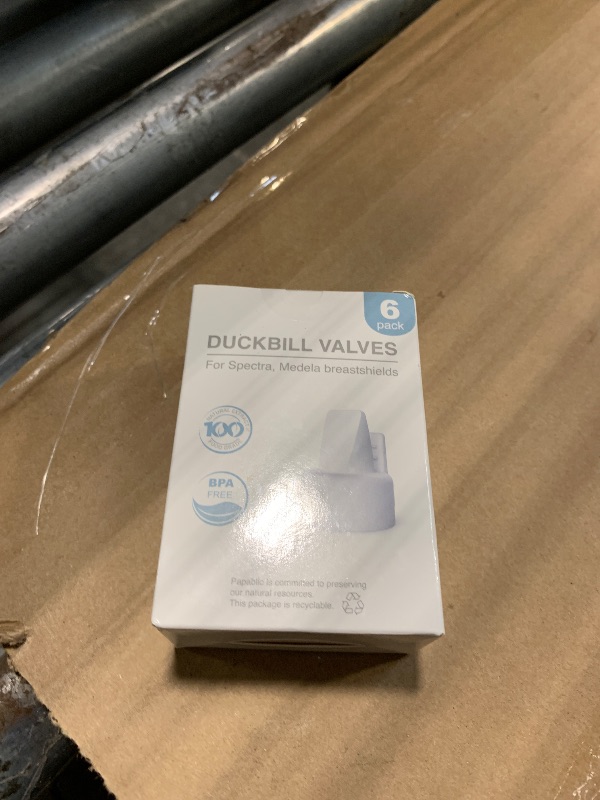 Photo 1 of [6-Count] Papablic Duckbill Valves, Replacement Milk Valves Compatible with Spectra S1 S2 and Medela Breast Pumps Accessories, BPA & DEHP Free, White